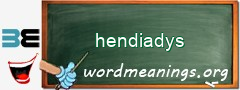 WordMeaning blackboard for hendiadys